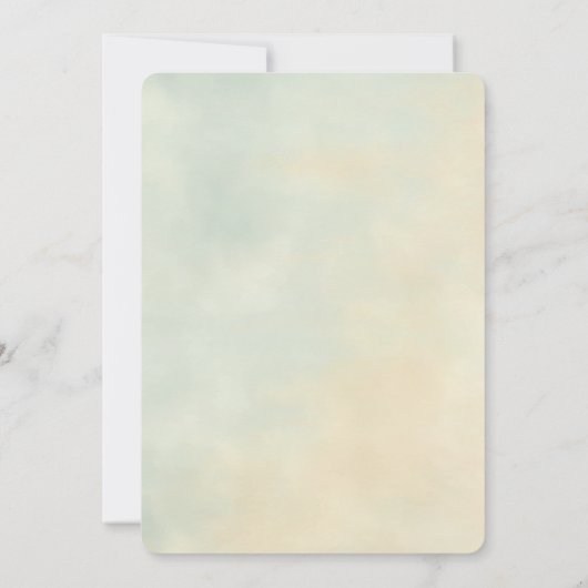 Hütte Chic Vintage Rose Hochzeit Einladung (Rückseite)