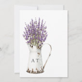 Hütte Chic Watercolor Lavender Brautparty Einladung (Rückseite)