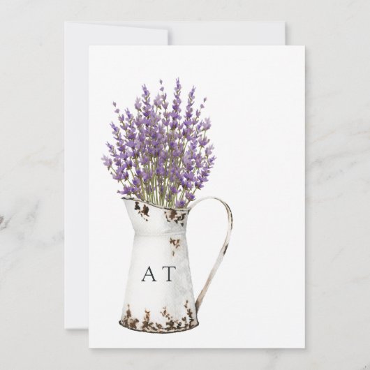 Hütte Chic Watercolor Lavender Brautparty Einladung (Rückseite)