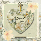 Hütte Chic Wildblumen Kindred Spirits Herz Keramik Ornament