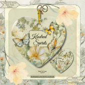 Hütte Chic Wildblumen Kindred Spirits Herz Keramik Ornament