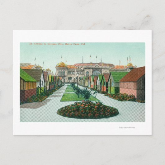 Hütte City Avenue View Santa Cruz, CA Postkarte (Vorderseite)