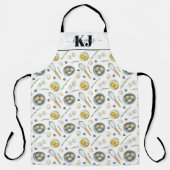 Hütte Core Baking Muster | Monogramm-Schürze Schürze (Vorderseite)