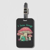 Hütte Core Frog Knitter unter Pilz Gepäckanhänger (Vorderseite Vertikal)