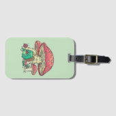 Hütte Core Frog Knitter unter Pilz  Gepäckanhänger (Vorderseite (Horizontal))