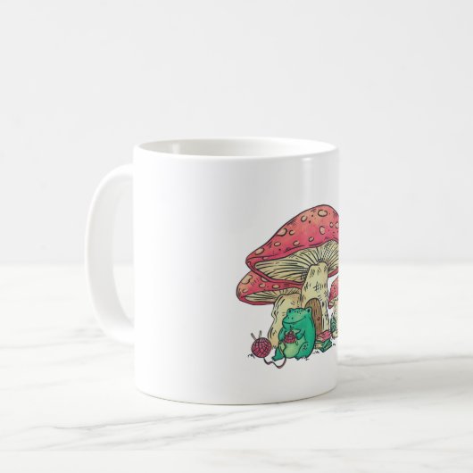 Hütte Core Frog Knitter unter Pilz Kaffeetasse (Vorderseite Links)