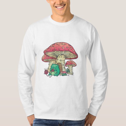 Hütte Core Frog Knitter unter Pilz T-Shirt (Vorderseite)