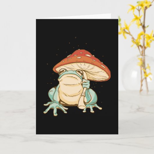 Hütte Core Frog Umbrella Karte (Gelbe Blume)