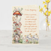 Hütte Core Glückwunschs auf Ihrer Ehe Personalisie Karte (Gelbe Blume)