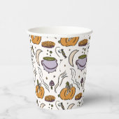 Hütte Core Halloween Illustrations Babydusche Pappbecher (Rechts)