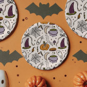 Hütte Core Halloween Illustrations Babydusche Pappteller