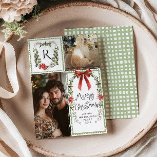 Hütte Core Monogram Bow Frohe Weihnachten 2 Foto
