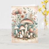 Hütte Core | Mushrooms denken an dich Karte (Gelbe Blume)