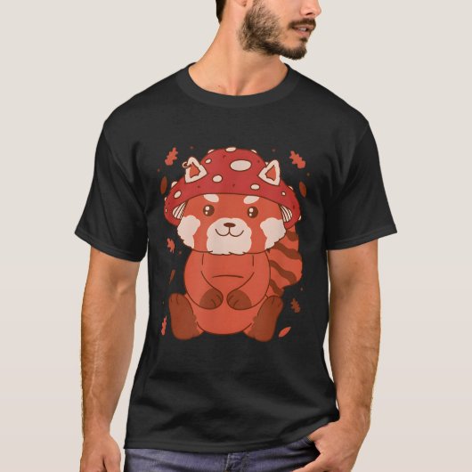 Hütte Core Red Panda mit Toadstool T-Shirt (Vorderseite)