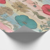 Hütte Core, Rosa und Blau Geschenkpapier (Ecke)