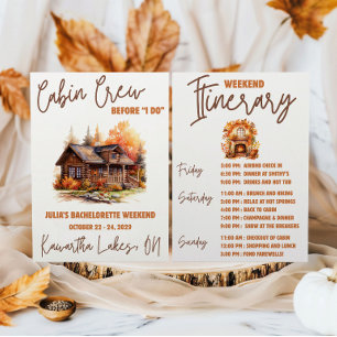 Hütte Crew, bevor ich tue! Wochenend-Junggeselinne Einladung