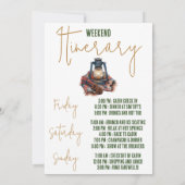 Hütte Crew, bevor ich tue! Wochenend-Junggeselinne Einladung (Rückseite)