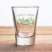 Hütte Crew Green Camp Junggeselinnen-Abschied Schnapsglas