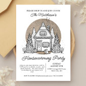 Hütte der Wälder Winterabfall im Party der Haushal Einladung