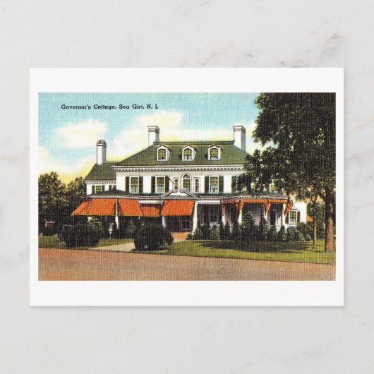 Hütte des Gouverneurs in Sea Girt, New Jersey, Postkarte (Vorderseite)