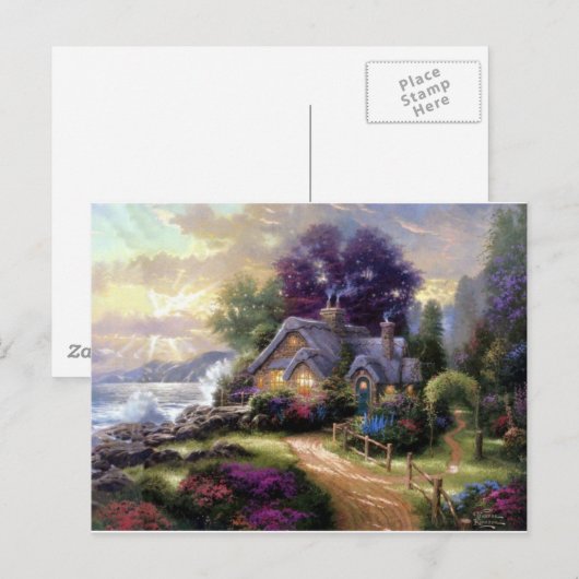 Hütte des Landes Postkarte (Vorne/Hinten)