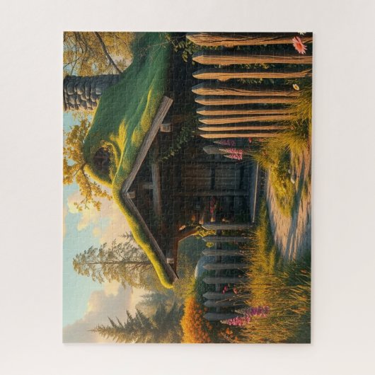 Hütte des Landes Puzzle (Vertikal)