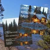 Hütte des Party für die Altersvorsorge mit Namen Einladung