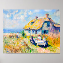 Hütte durch das Sea Impressionist Artwork Poster