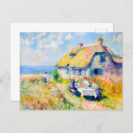 Hütte durch das Sea Impressionist Artwork Postkarte