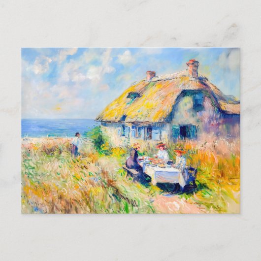 Hütte durch das Sea Impressionist Artwork Postkarte (Vorderseite)