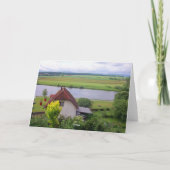 Hütte durch die River Greetings Card Karte (Rückseite)
