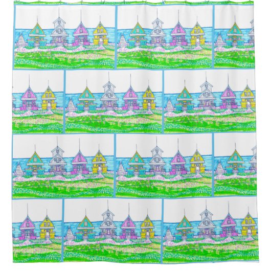 Hütte Duschvorhang (Vorderseite)