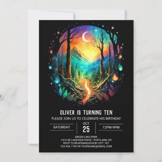 Hütte Elegant Boho Birthday Einladung (Vorderseite)