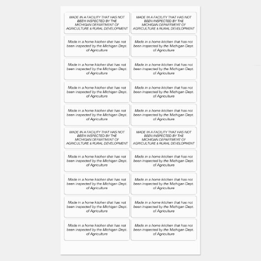 Hütte Etiketten (Blatt)