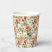 Hütte Farbige Wildblumen # Pappbecher (Rechts)