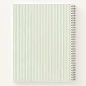 Hütte Federstreifen leicht weich grün Notizblock (Rückseite)