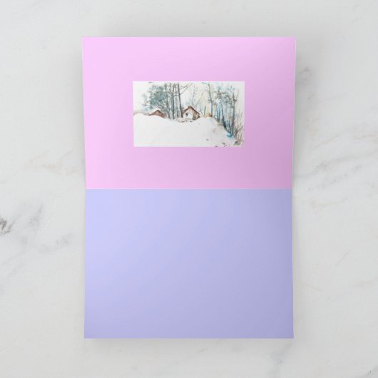 Hütte Feiertagskarte (Innenseite)