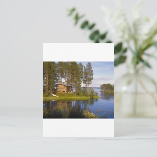 Hütte, Finnland Postkarte (Stehend Vorderseite)