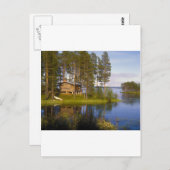 Hütte, Finnland Postkarte (Vorne/Hinten)