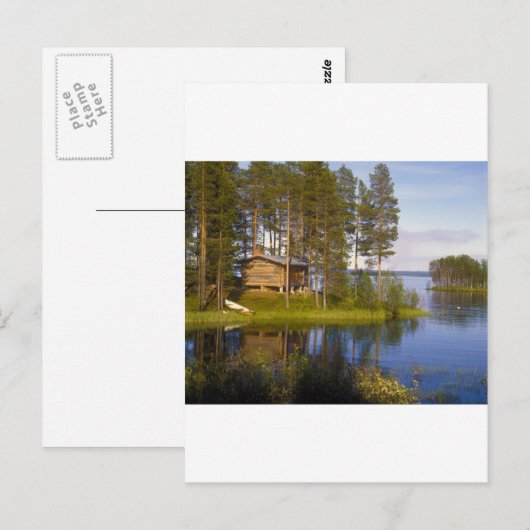 Hütte, Finnland Postkarte (Vorne/Hinten)