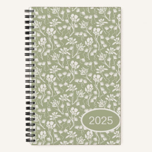 Hütte Floral Sage Green Notizblock