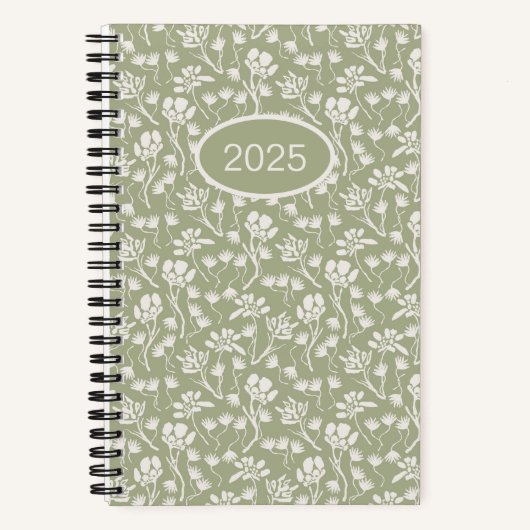 Hütte Floral Sage Green Notizblock (Vorderseite)
