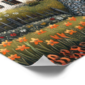 Hütte Folk Art Ölgemälde Poster (Ecke)