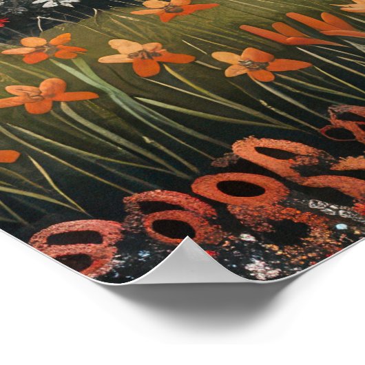 Hütte Folk Art Ölgemälde Poster (Ecke)