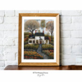 Hütte Folk Art Ölgemälde Poster