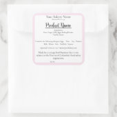 Hütte Food Business Baking Label Quadratischer Aufkleber (Tasche)