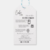 Hütte Food Label Cake Card Tag Geschenkanhänger (Rückseite)