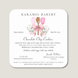 Hütte Food Law Label Utensities Cooking Quadratischer Aufkleber