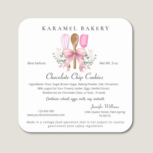 Hütte Food Law Label Utensities Cooking Quadratischer Aufkleber