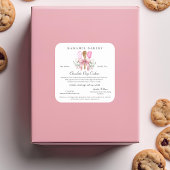 Hütte Food Law Label Utensities Cooking Quadratischer Aufkleber